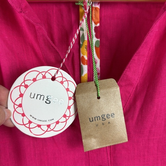 NWT Umgee linen blend tiered mini dress medium - Picture 4 of 9